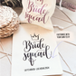 Personalised Cotton Gift Bag | Weddings | Hen Do | Bride Squad