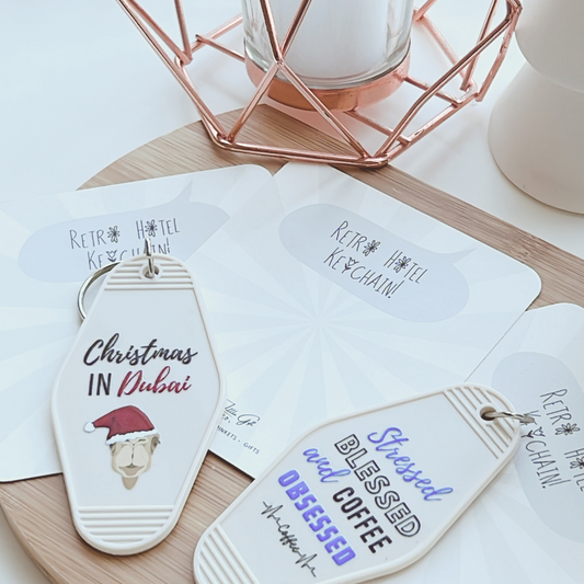 Retro Hotel Key Ring | Christmas in Dubai, Stressed bless and coffee obsessed!