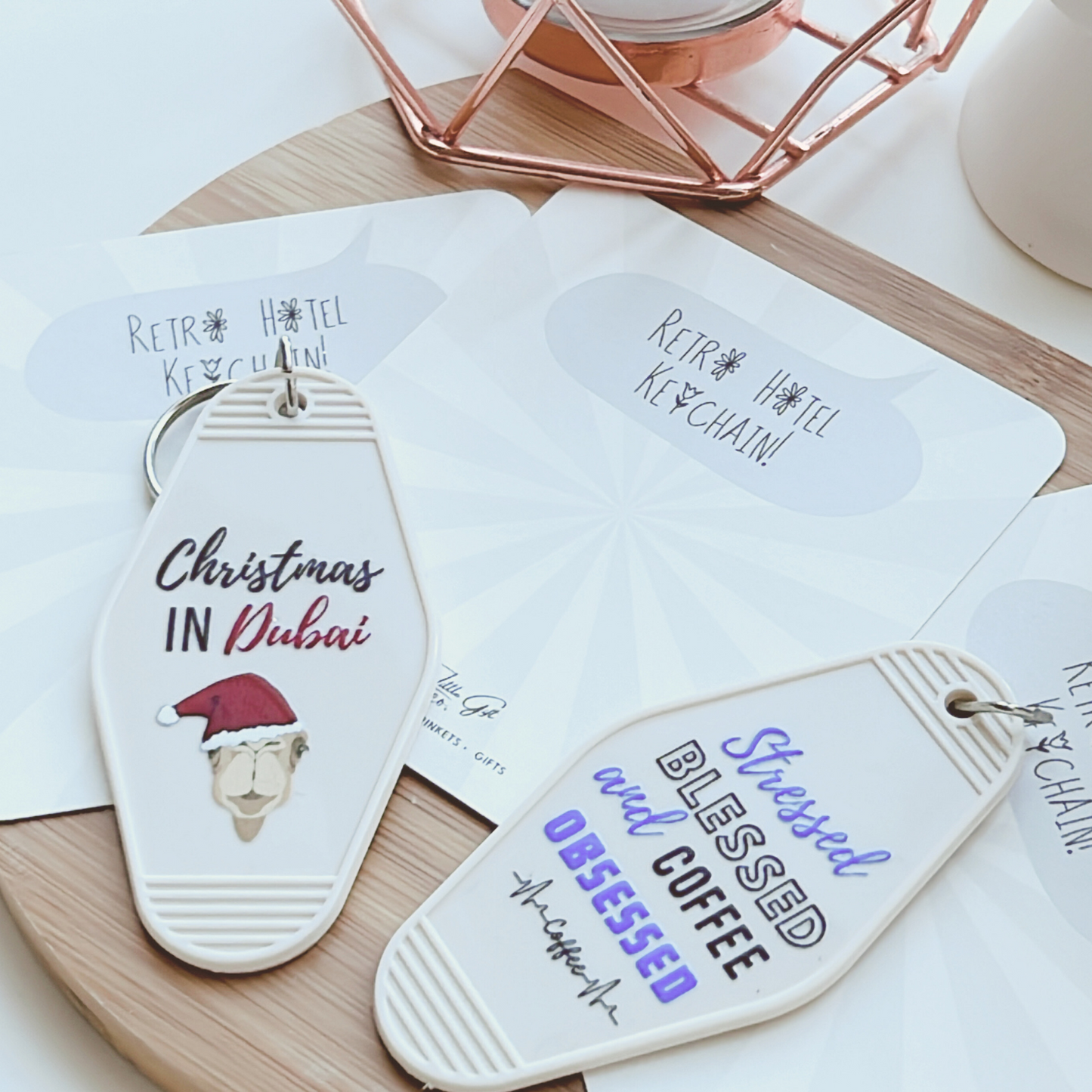 Retro Hotel Key Ring | Christmas in Dubai, Stressed bless and coffee obsessed!